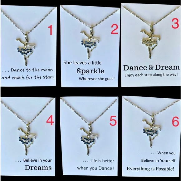 🆕 Ballerina Necklace - Lt Blue - Picture 3 of 12